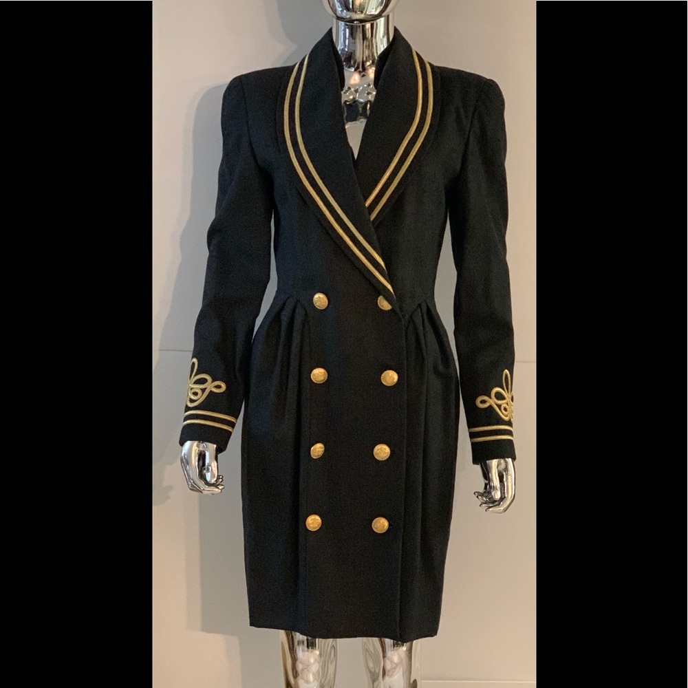 Vintage Albert Nipon Gray Wool Dress - image 1